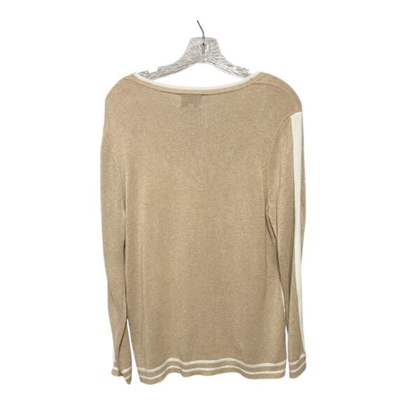 Leo & Ungo Paris Size 4 Oversized White Sparkle Gold Cardigan Set EUC - Picture 7 of 12